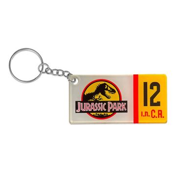 Jurassic Park License Plate Keychain
